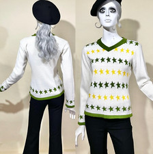 Vintage 1970s Super Star Knit Jumper / Northern Soul / Glam Rock Sweater