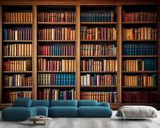 Library book shelves AI
