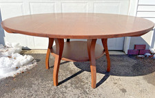 Large Vintage 67" Round Dining