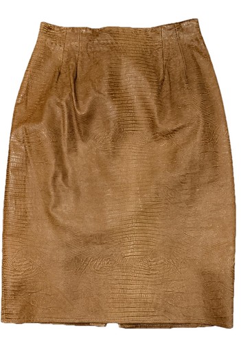Vintage skirt genuine leather - genuine,