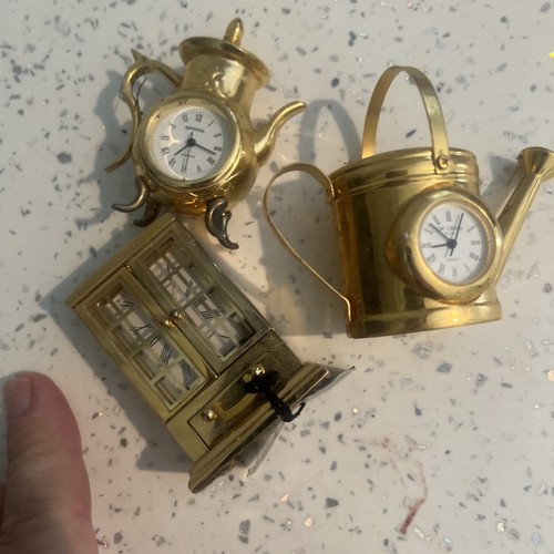 Brass miniature clocks 3 - miniature,