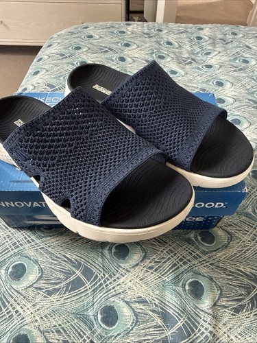 Skechers navy sandals mules - navy, sandals/mules