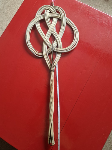 Vintage wicker carpet beater - carpet,