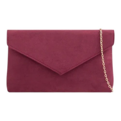 Ladies faux suede - faux, clutch
