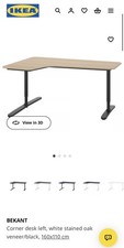 Ikea Bekant Electric sitstand Corner Desk, White Stained Oak 160x110(BRAND NEW!)