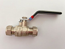 15mm Isolating Lever Ball Iso Valve Stop Tap Full Bore Red+Blue