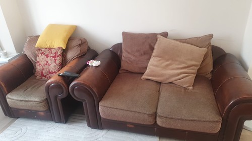 Dfs leather and - leather, sofas