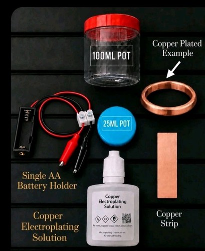 Copper electroplating setup - copper, +