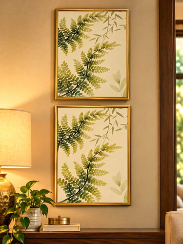 Set framed botanical - of, a4