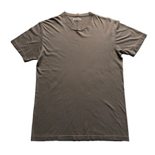 Vintage Emporio Armani T Shirt Taupe Grey Minimalist Italy Designer Casual