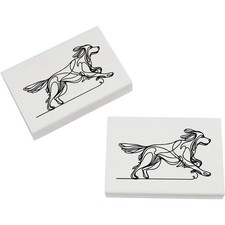2 x 45mm 'Running Dog Doodle'