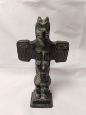 Abbott's Canada Totem Pole ~ VINTAGE 1970'S ~ Handmade ~ RAVEN BEAVER