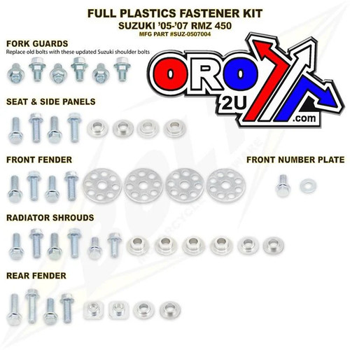 Plastic bolt kit rmz450 - bolt,