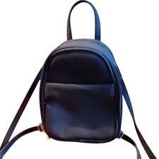 BHS Black Fabric Mini Backpack