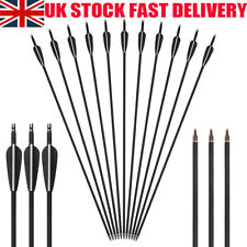 12X Carbon Arrows 30 Inches Spine 500 for Compound & Recurve Bow Hunting Target