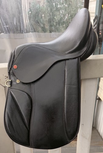 Black pony saddle size - black, 14”