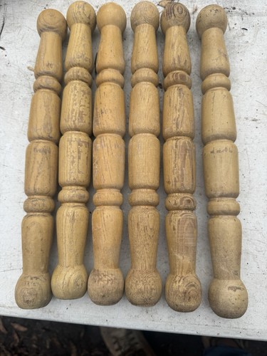 Vtg oak balusters - oak,
