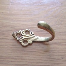 Vintage Solid Brass Coat Hook