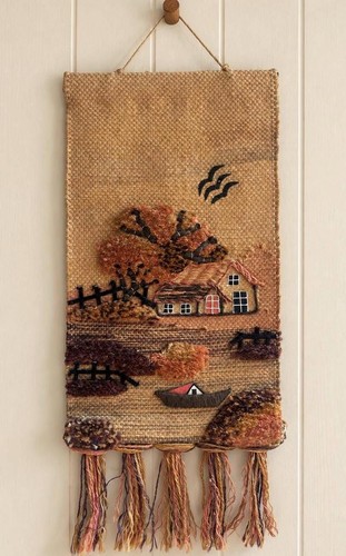 Vintage textile folk - textile, art
