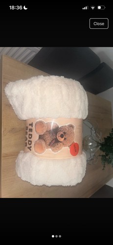 Teddy bear large fleece throw - bear,