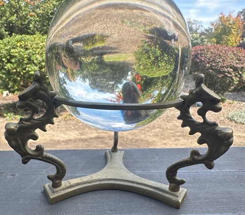 Vintage crystal ball - ball, on