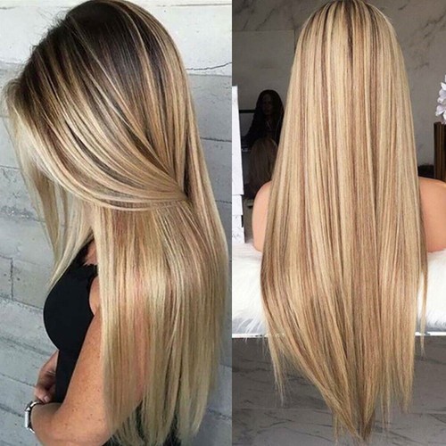 Womens real long straight hair - long,