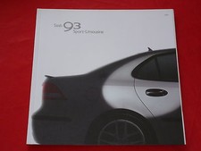 2002 SAAB 9-3 YS3F Sport Saloon Linear Arc Vector Aero Brochure Brochure