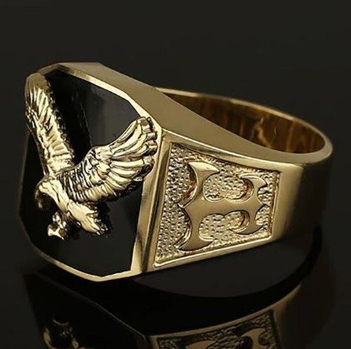 18k gold mens eagle - 18k, dress