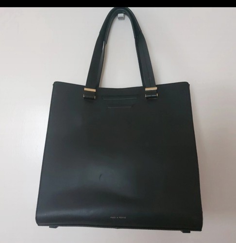 Black leather tote - leather,