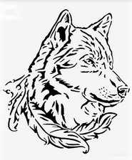 10” Large wolf head car