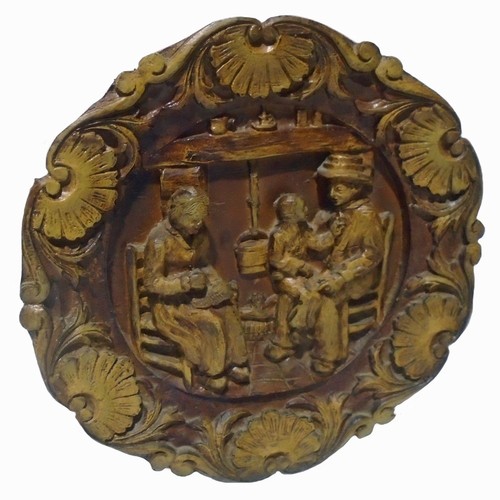 Vintage wall plaque bas - vintage, 3d