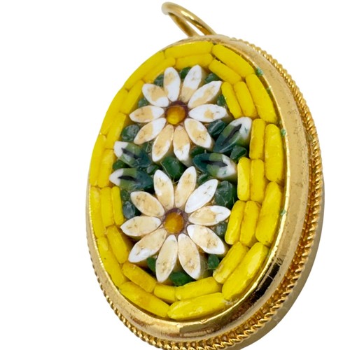 Vtg italian micro mosaic oval - vtg,