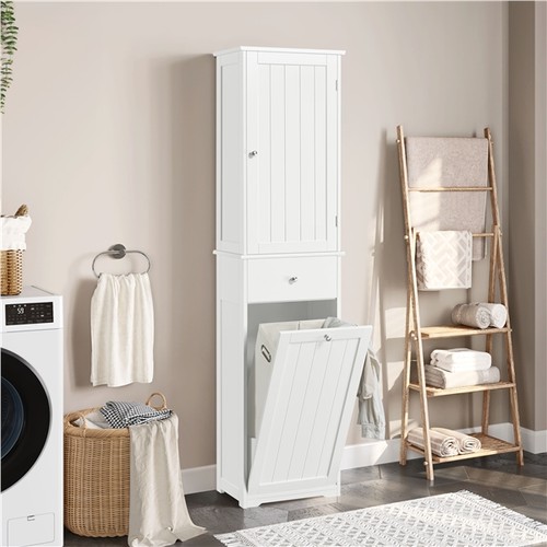 Tall bathroom laundry cabinet - tall,