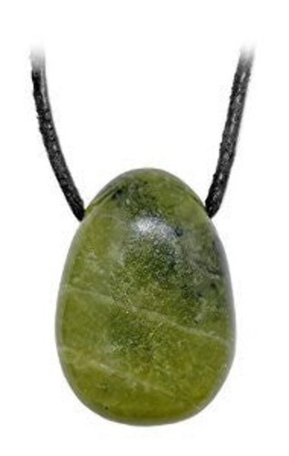 New jade drilled tumble stone - jade,