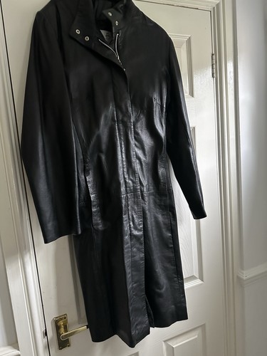 Ladies leather coat knee - ladies,
