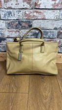 Suzy Smith Womens Real Leather Beige Stone Shoulder / Top Handle Handbag