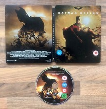 BATMAN BEGINS - LIMITED EDITION BLU RAY STEELBOOK - DC UNIVERSE - RARE & DELETED