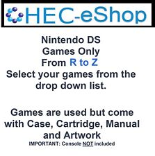 Nintendo DS Games from R to Z - Choose Your Games From the Drop-Down List