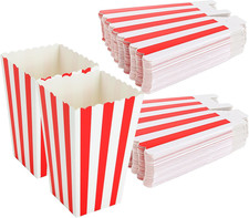 Aselected 50PCS Popcorn Boxes 2X2.7X4.5 Inch Paper Popcorn Bags Small Popcorn Fa