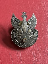 WW2 Or Post War Polish Army Cap Badge- Eagle -  with Letter ,,C”