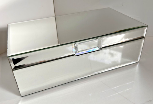 Large mirrored glass jewellery - mirrored,