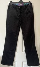 Per Una Black Velvet Trousers 14L