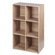 6 Cube Oak Modular Bookcase