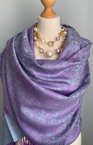 Blue and purple scarf - ,