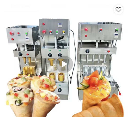 Cone pizza machine oben and - pizza,