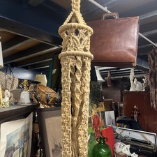 Vintage Hessian Rope Plant Pot Ceiling Hanging Holder Retro Decoration Home UK