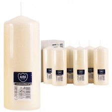 Ivory pillar candles 80mm x