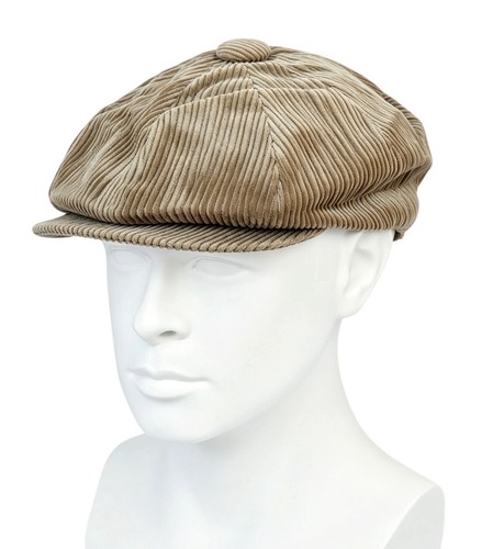Vintage flat cap corduroy - flat, pale