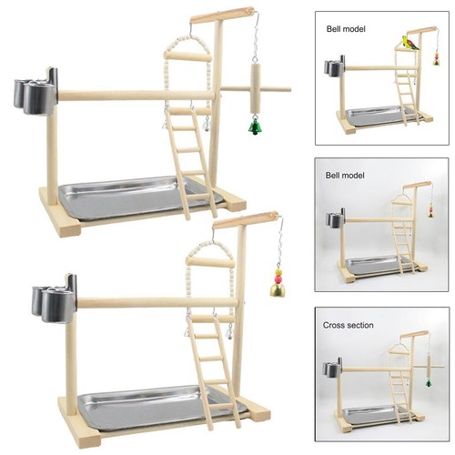 1pc parrot play stand - 1pc, wood