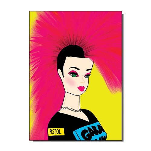 Punk rock vintage - style, barbie